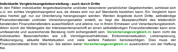 Vergleichsangebot